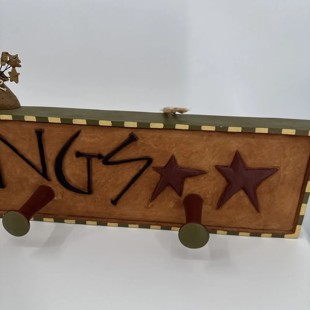 Williraye Studio Collectible folk art Wall Plaque Christmas Stockings WW2527